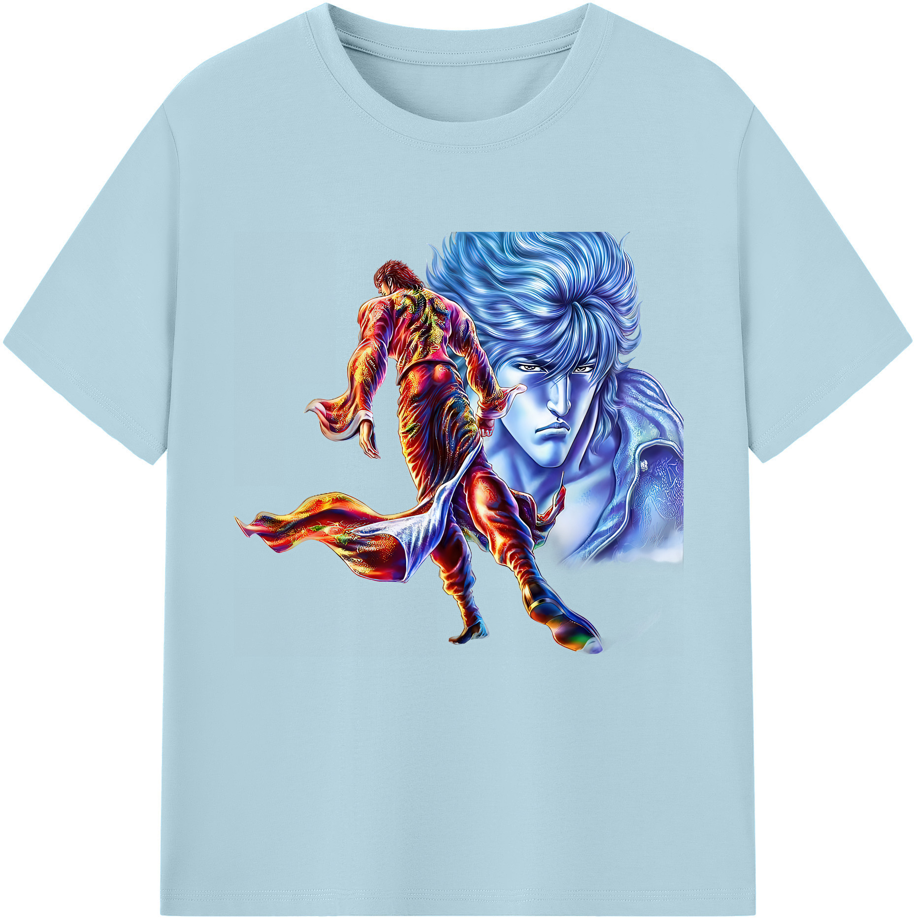 （画像用） 北斗の拳 Fist of the North Star 綿100％半袖Tシャツ（フロントプリント）